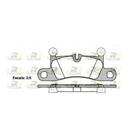 Колодки гальмівні дискові задні PORSCHE CAYENNE 2010- / VW TOUAREG 2010 (вир-во ROADHOUSE)